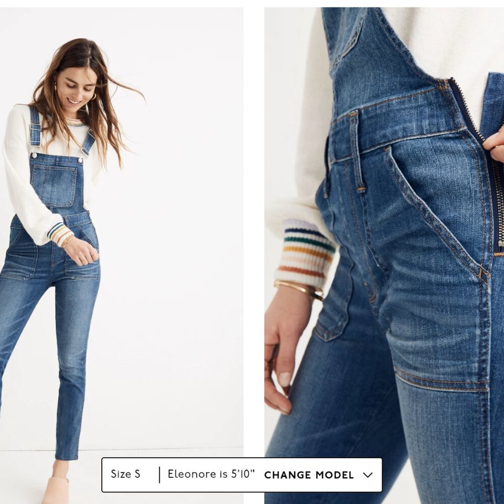 Madewell overalls size Petite Medium (not small)